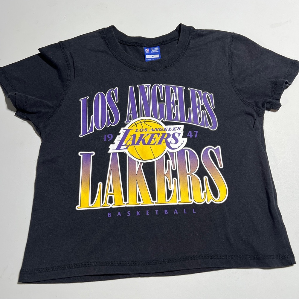 Los Angeles Lakers youth medium Black T-Shirt Ultra Game